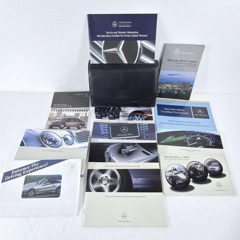 2004 Mercedes OEM Benz E-Class Sedan Owner's Manual Complete With Leather Case